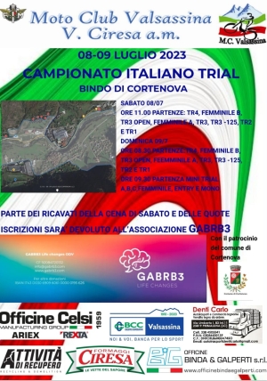 L&#039;8 E 9 LUGLIO CORTENOVA ANCORA CAPITALE ITALIANA DEL TRIAL